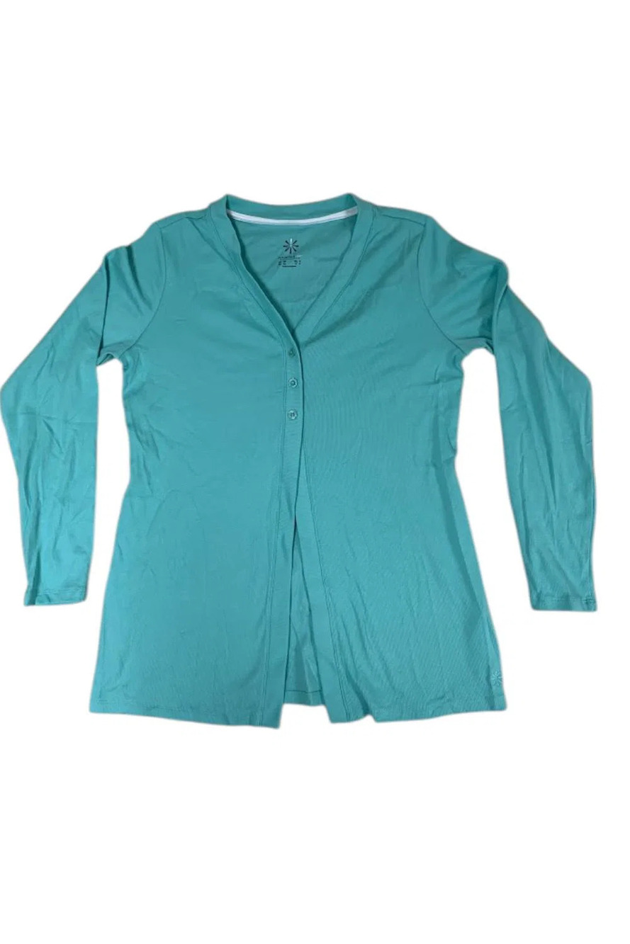 Isaac Mizrahi Live! Women's Essentials Pima Cotton Cardigan Green - Regular